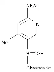 Molecular Structure of 1111637-72-9 (6-acetamido-4-methylpyridine-3-boronic acid)